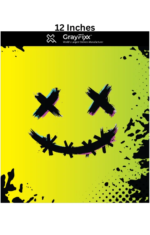 Wicked Smile Bike Visor Sticker | Made In Premium Gloss Vinyl With FPF(Fade Protection Film), Waterproof, Pack Of 1
